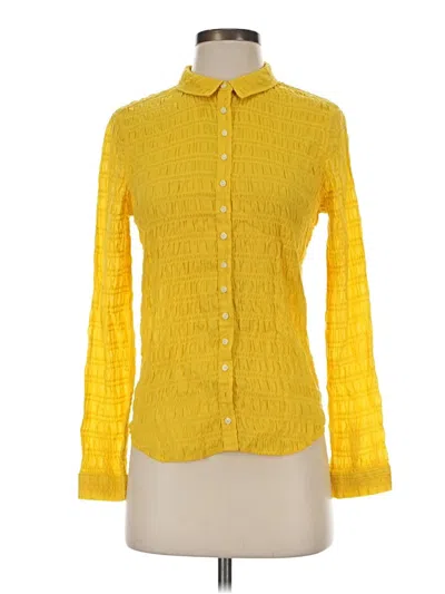 Pre-owned Everlane Long Sleeve Blouse In Yellow