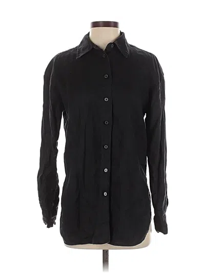 Pre-owned Everlane Long Sleeve Button Down Shirt In Black
