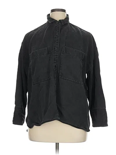Pre-owned Everlane Long Sleeve Button Down Shirt In Black
