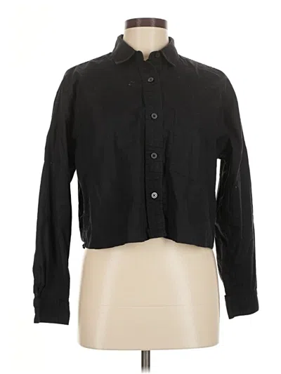 Pre-owned Everlane Long Sleeve Button Down Shirt In Black