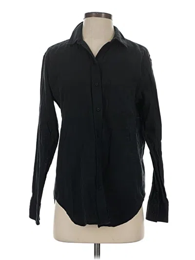 Pre-owned Everlane Long Sleeve Button Down Shirt In Black