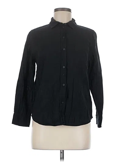 Pre-owned Everlane Long Sleeve Button Down Shirt In Black