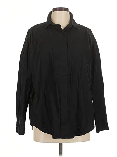 Pre-owned Everlane Long Sleeve Button Down Shirt In Black