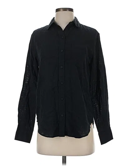Pre-owned Everlane Long Sleeve Button Down Shirt In Black