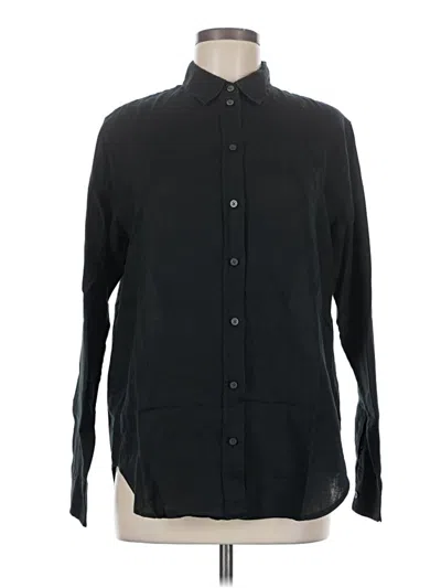 Pre-owned Everlane Long Sleeve Button Down Shirt In Black