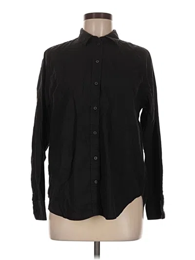 Pre-owned Everlane Long Sleeve Button Down Shirt In Black