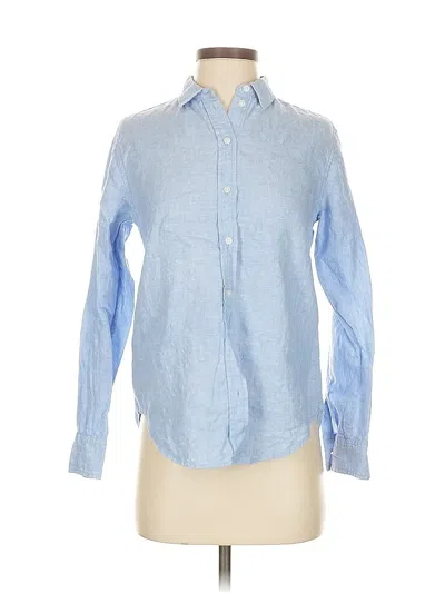 Pre-owned Everlane Long Sleeve Button Down Shirt In Blue