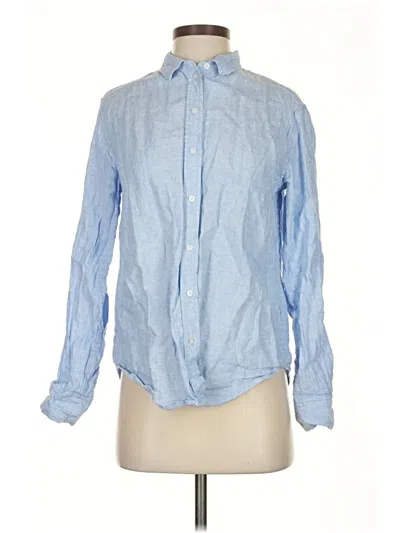 Pre-owned Everlane Long Sleeve Button Down Shirt In Blue