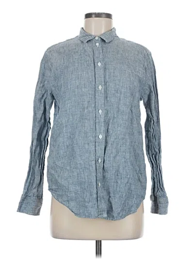 Pre-owned Everlane Long Sleeve Button Down Shirt In Blue