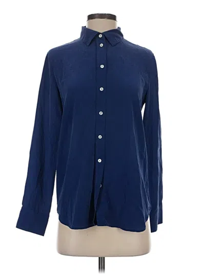 Pre-owned Everlane Long Sleeve Button Down Shirt In Blue
