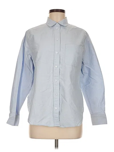 Pre-owned Everlane Long Sleeve Button Down Shirt In Blue