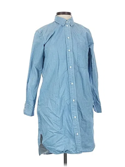 Pre-owned Everlane Long Sleeve Button Down Shirt In Blue