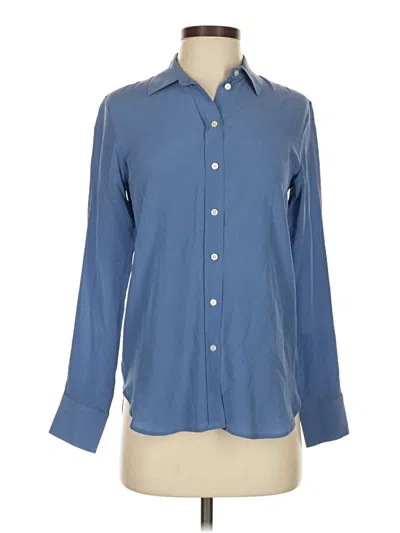 Pre-owned Everlane Long Sleeve Button Down Shirt In Blue