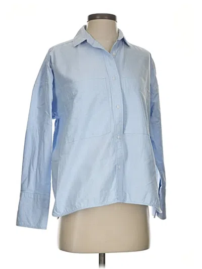 Pre-owned Everlane Long Sleeve Button Down Shirt In Blue