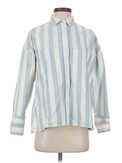 Pre-owned Everlane Long Sleeve Button Down Shirt In Blue