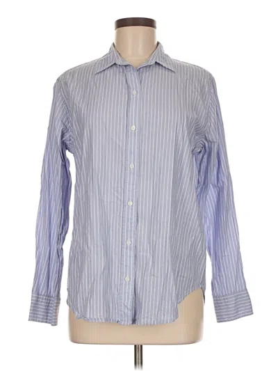 Pre-owned Everlane Long Sleeve Button Down Shirt In Blue