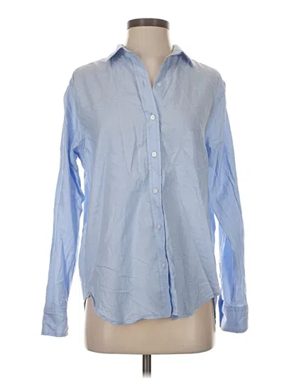 Pre-owned Everlane Long Sleeve Button Down Shirt In Blue