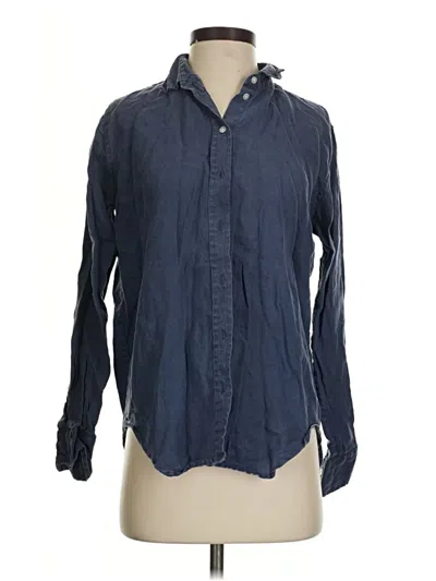Pre-owned Everlane Long Sleeve Button Down Shirt In Blue
