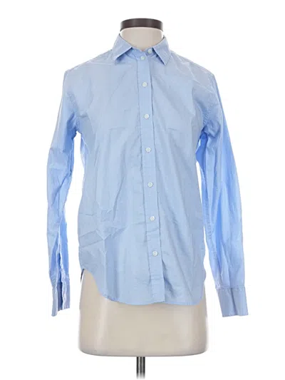 Pre-owned Everlane Long Sleeve Button Down Shirt In Blue