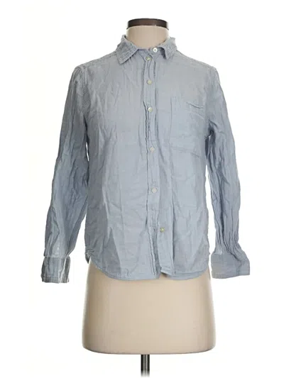 Pre-owned Everlane Long Sleeve Button Down Shirt In Blue