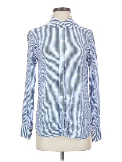 Pre-owned Everlane Long Sleeve Button Down Shirt In Blue