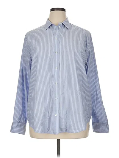 Pre-owned Everlane Long Sleeve Button Down Shirt In Blue