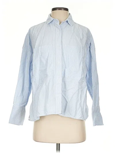 Pre-owned Everlane Long Sleeve Button Down Shirt In Blue