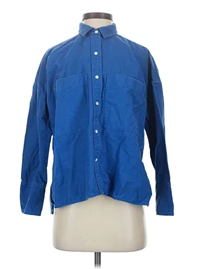 Pre-owned Everlane Long Sleeve Button Down Shirt In Blue