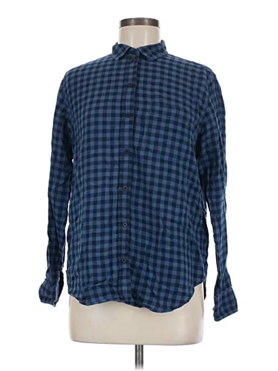 Pre-owned Everlane Long Sleeve Button Down Shirt In Blue