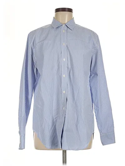 Pre-owned Everlane Long Sleeve Button Down Shirt In Blue