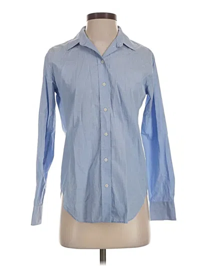 Pre-owned Everlane Long Sleeve Button Down Shirt In Blue