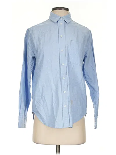 Pre-owned Everlane Long Sleeve Button Down Shirt In Blue