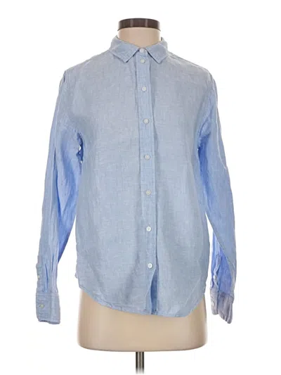 Pre-owned Everlane Long Sleeve Button Down Shirt In Blue