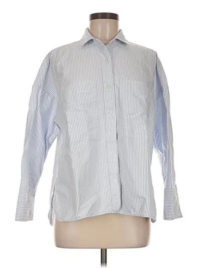 Pre-owned Everlane Long Sleeve Button Down Shirt In Blue