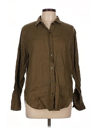 Pre-owned Everlane Long Sleeve Button Down Shirt In Brown