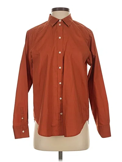 Pre-owned Everlane Long Sleeve Button Down Shirt In Brown
