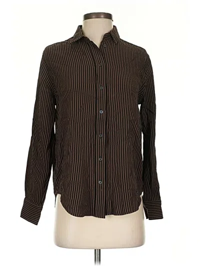 Pre-owned Everlane Long Sleeve Button Down Shirt In Brown
