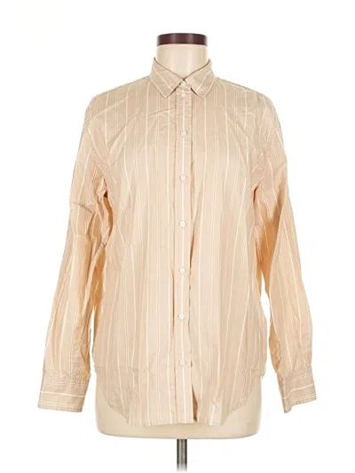 Pre-owned Everlane Long Sleeve Button Down Shirt In Brown