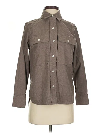 Pre-owned Everlane Long Sleeve Button Down Shirt In Brown