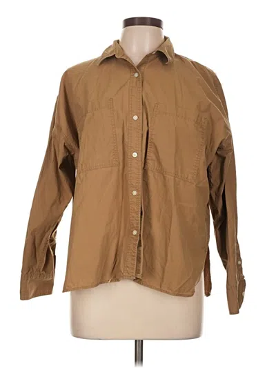 Pre-owned Everlane Long Sleeve Button Down Shirt In Brown