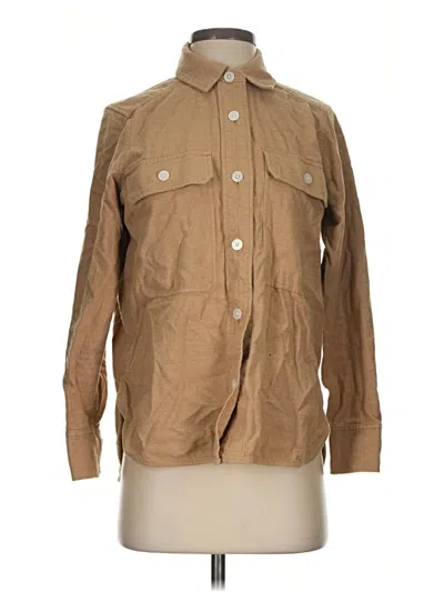 Pre-owned Everlane Long Sleeve Button Down Shirt In Brown