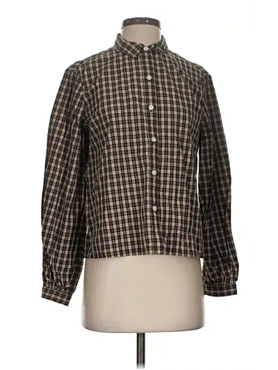 Pre-owned Everlane Long Sleeve Button Down Shirt In Brown