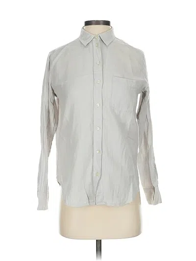 Pre-owned Everlane Long Sleeve Button Down Shirt In Gray