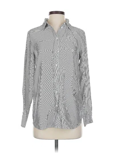 Pre-owned Everlane Long Sleeve Button Down Shirt In Gray