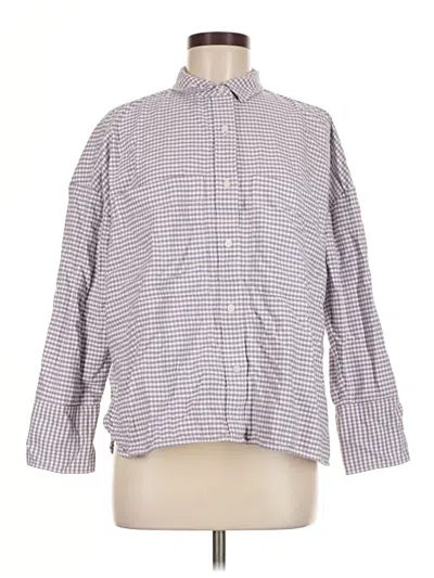 Pre-owned Everlane Long Sleeve Button Down Shirt In Gray