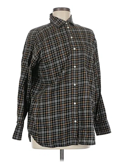 Pre-owned Everlane Long Sleeve Button Down Shirt In Gray