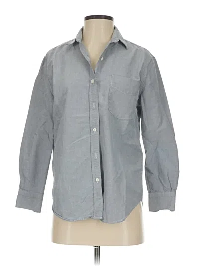 Pre-owned Everlane Long Sleeve Button Down Shirt In Gray