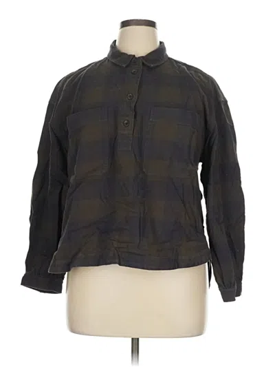 Pre-owned Everlane Long Sleeve Button Down Shirt In Gray