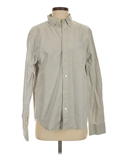Pre-owned Everlane Long Sleeve Button Down Shirt In Gray