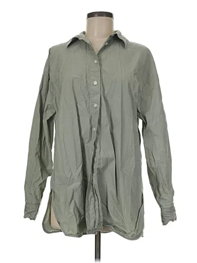 Pre-owned Everlane Long Sleeve Button Down Shirt In Gray